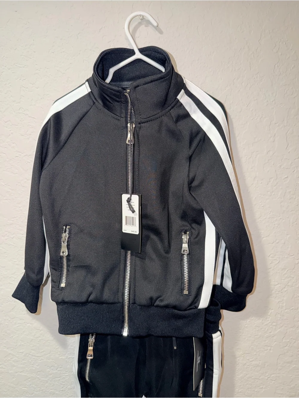 Jordan Craig Kids 2-Piece Black White Tracksuit Jacket & Pants Size 3T NWT